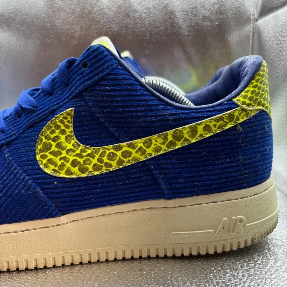 Size 13 Nike X Olivia Kim Air Force 1 07 NXN Blue Volt Womens Shoes CK3314-400